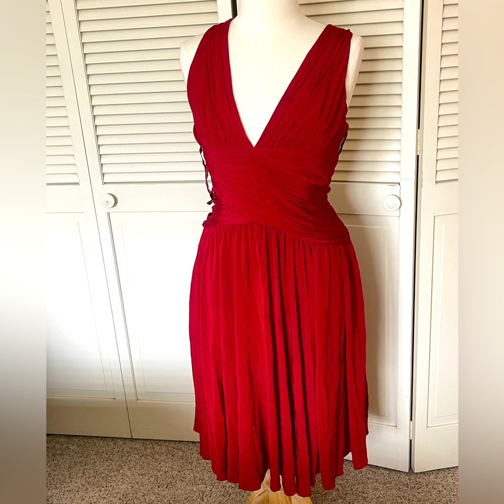 Vintage BCBG MaxAzria red knee length dress